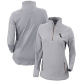 Chicago White Sox Women's Omni-Wick Outward Nine Quarter-Zip Pullover Top Gray