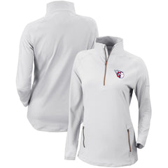 Cleveland Guardians Women's Omni-Wick Outward Nine Quarter-Zip Pullover Top White