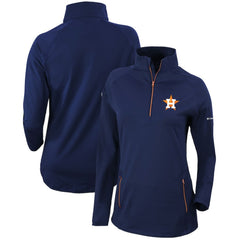 Houston Astros Women's Omni-Wick Outward Nine Quarter-Zip Pullover Top Navy