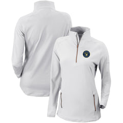Milwaukee Brewers Women's Omni-Wick Outward Nine Quarter-Zip Pullover Top White