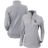San Diego Padres Women's Omni-Wick Outward Nine Quarter-Zip Pullover Top Gray