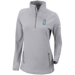 Seattle Mariners Women's Omni-Wick Outward Nine Quarter-Zip Pullover Top Gray