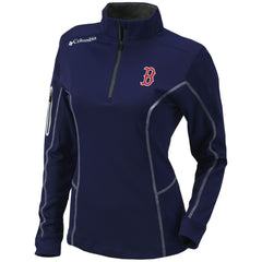 Boston Red Sox Women's Omni-Wick Shotgun Quarter-Zip Pullover Top Navy