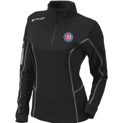Chicago Cubs Women's Omni-Wick Shotgun Quarter-Zip Pullover Top Black