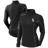 Chicago White Sox Women's Omni-Wick Shotgun Quarter-Zip Pullover Top Black