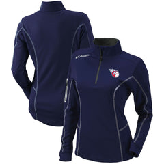 Cleveland Guardians Women's Omni-Wick Shotgun Quarter-Zip Pullover Top Navy