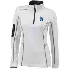 Los Angeles Dodgers Women's Omni-Wick Shotgun Quarter-Zip Pullover Top White