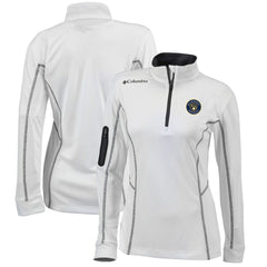Milwaukee Brewers Women's Omni-Wick Shotgun Quarter-Zip Pullover Top White