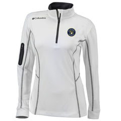 Milwaukee Brewers Women's Omni-Wick Shotgun Quarter-Zip Pullover Top White