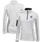 New York Yankees Women's Omni-Wick Shotgun Quarter-Zip Pullover Top White