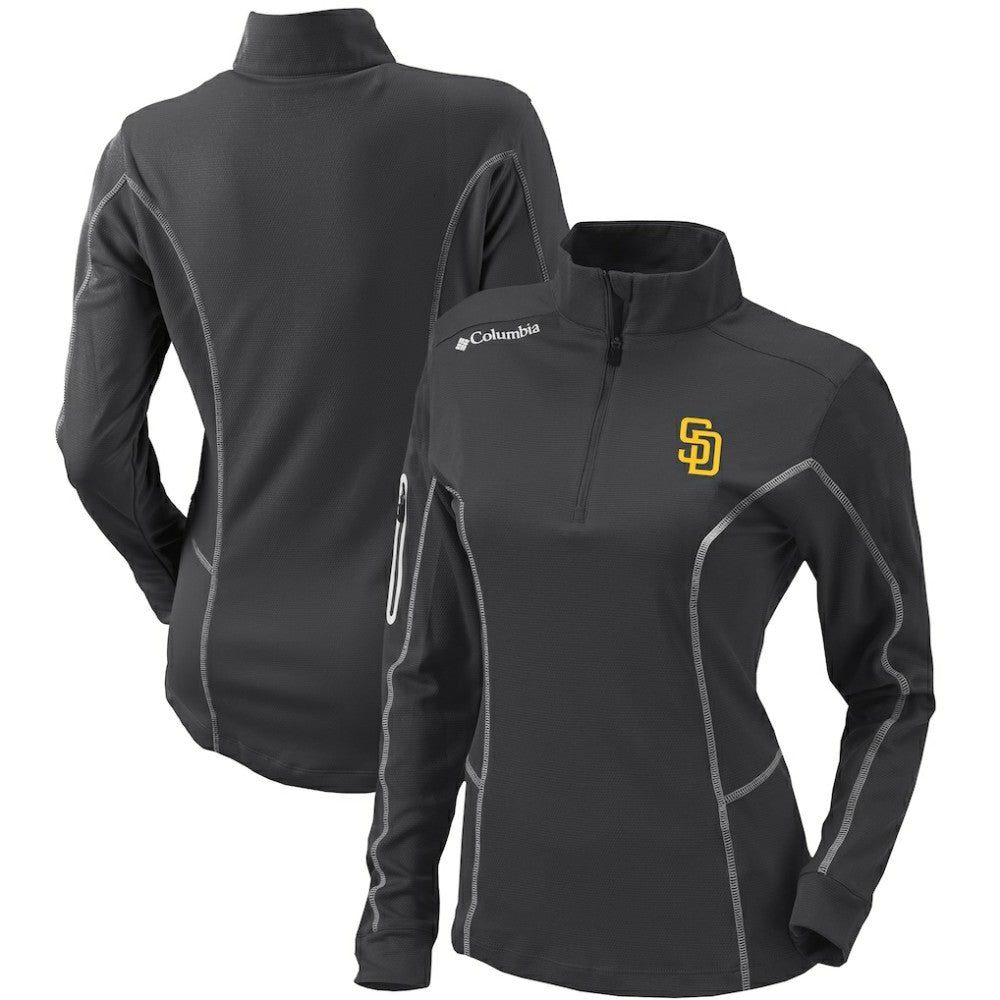 San Diego Padres Women's Omni-Wick Shotgun Quarter-Zip Pullover Top Charcoal