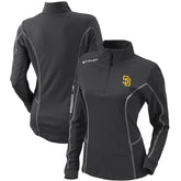 San Diego Padres Women's Omni-Wick Shotgun Quarter-Zip Pullover Top Charcoal