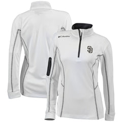 San Diego Padres Women's Omni-Wick Shotgun Quarter-Zip Pullover Top White