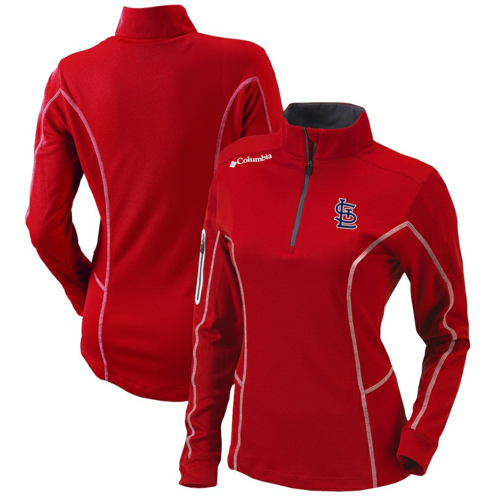 St. Louis Cardinals Women's Omni-Wick Shotgun Quarter-Zip Pullover Top Red