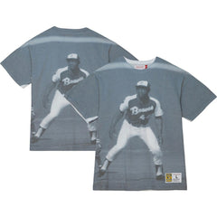 Hank Aaron Atlanta Braves Cooperstown Collection Highlight Sublimated Player Graphic T-Shirt