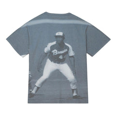 Hank Aaron Atlanta Braves Cooperstown Collection Highlight Sublimated Player Graphic T-Shirt