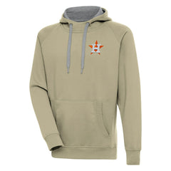 Houston Astros Antigua Victory Pullover Hoodie Khaki