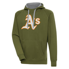 Athletics Antigua Victory Pullover Hoodie Olive