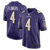 Zay Flowers Baltimore Ravens Game Jersey - Purple sale