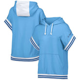 Los Angeles Dodgers Lusso Women's Mabel Tri-Blend Short Sleeve Pullover Hoodie Light Blue