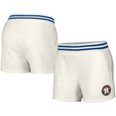 Houston Astros Lusso Women's Maeg Tri-Blend Pocket Shorts White