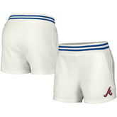 Atlanta Braves Lusso Women's Maeg Tri-Blend Pocket Shorts White