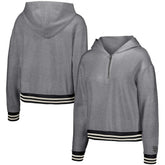 San Diego Padres Lusso Women's Magnolia Tri-Blend Quarter-Zip Hoodie Gray
