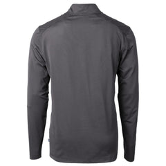 Baltimore Orioles Cutter & Buck Virtue Eco Pique Micro Stripe Recycled Quarter-Zip Pullover Top Black/Gray