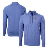 Chicago Cubs Cutter & Buck Adapt Eco Knit Stretch Recycled Quarter-Zip Pullover Top Heather Royal