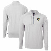 Milwaukee Brewers Cutter & Buck Adapt Eco Knit Stretch Recycled Quarter-Zip Pullover Top Heather Gray