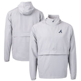 Atlanta Braves Cutter & Buck Charter Eco Recycled Half-Zip Anorak Jacket Gray