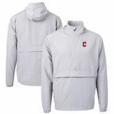 Cleveland Guardians Cutter & Buck Charter Eco Recycled Half-Zip Anorak Jacket Gray