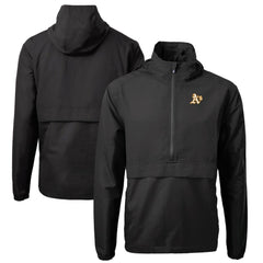 Athletics Cutter & Buck Charter Eco Recycled Half-Zip Anorak Jacket Black