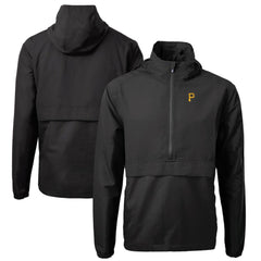 Pittsburgh Pirates Cutter & Buck Charter Eco Recycled Half-Zip Anorak Jacket Black