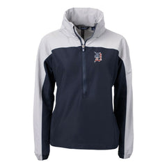 Detroit Tigers Cutter & Buck Women's Charter Eco Recycled Anorak Jacket Navy/Gray