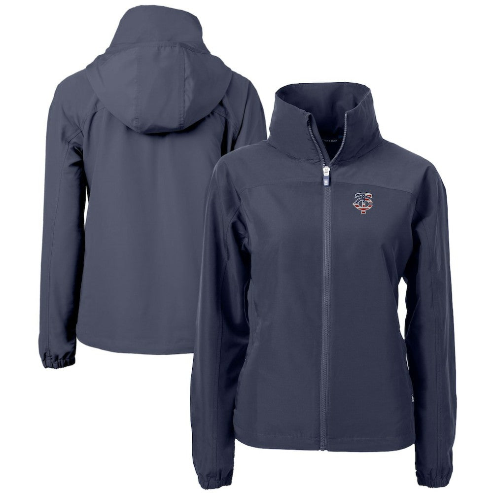 Minnesota Twins Cutter & Buck Women's Charter Eco Recycled Full-Zip Jacket Navy