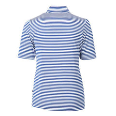 Philadelphia Phillies Cutter & Buck Women's Virtue Eco Pique Stripe Top Blue