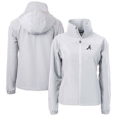 Atlanta Braves Cutter & Buck Women's Charter Eco Recycled Full-Zip Jacket Gray
