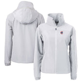 Chicago Cubs Cutter & Buck Women's Charter Eco Recycled Full-Zip Jacket Gray