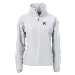 Chicago Cubs Cutter & Buck Women's Charter Eco Recycled Full-Zip Jacket Gray