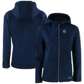 Chicago Cubs Cutter & Buck Women's Evoke Eco Softshell Recycled Full-Zip Jacket Navy