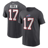 Josh Allen Buffalo Bills Player Name & Number T-Shirt - Anthracite for sale