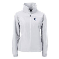 Detroit Tigers Cutter & Buck Women's Charter Eco Recycled Full-Zip Jacket Gray