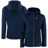 Los Angeles Angels Cutter & Buck Women's Evoke Eco Softshell Recycled Full-Zip Jacket Navy