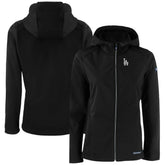 Los Angeles Dodgers Cutter & Buck Women's Evoke Eco Softshell Recycled Full-Zip Jacket Black