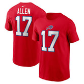 Josh Allen Buffalo Bills Player Name & Number T-Shirt - Red discount