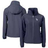 Tampa Bay Rays Cutter & Buck Women's Charter Eco Recycled Full-Zip Jacket Navy