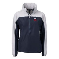 Minnesota Twins Cutter & Buck Women's Charter Eco Recycled Half-Zip Anorak Jacket Navy