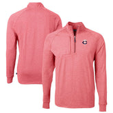 Minnesota Twins Cutter & Buck Big & Tall Adapt Eco Knit Stretch Recycled Quarter-Zip Pullover Top Heather Red