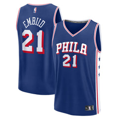 Joel Embiid Philadelphia 76ers Fast Break Replica Jersey - Icon Edition - Royal discount